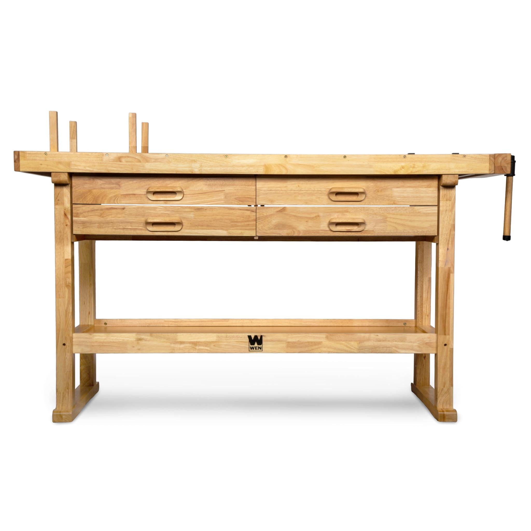 WEN 60-Inch Hardwood Workbench with Four Drawers and Onboard Vise (WB6020)
