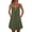 Army Green, variant on EANJE Women Summer Sleeveless Casual Sundress Loose Fit V Neck Button Front Short Dresses Spaghetti Strap Beach Mini Dress With Pockets Red XL