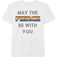 thumbnail image 1 of Camiseta gráfica Jem para hombre May The Fierce Be With You blanca mediana, 1 of 1