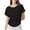 Black, variant on SHITINN Women's Casual Loose Fit Round Neck Short Sleeve T Shirt with Back Cutout and Side Gather Women Short Sleeve Tops Women's Summer Tops Women's Blouses