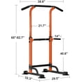 thumbnail image 6 of SogesHome Power Tower Pull Up Bar and Dip Station Adjustable Height Dip Stand Multi-Functional Strength Training Fitness Workout Station, 6 of 14