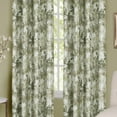 thumbnail image 3 of Green Floral Window Curtain Panel: 50" x 84", Lined Blackout 8 Grommet Panel, 3 of 5