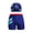 Navy Blue with Turquoise & Red Accents, variant on Boys Dinosaur Swim Trunks with Matching Cap Navy UPF Quick-Dry Chlorine Resistant Swimwear Set for Kids 3-12 Years,Size 5-6 T