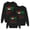 Black1, variant on Family Christmas Sweatshirts Mom Dad Kids Long Sleeve Fleece Tops Xmas Print Crewneck Pullover Top S-XXL,Black