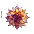thumbnail image 3 of 6 Inch Stained Glass Suncatcher - Bohemian Flower Window Hanging Decor, Colorful Glass Pendant for Home, Garden, Gifts, Positive Energy Décor, 3 of 6