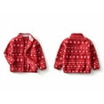 thumbnail image 4 of gcong Kids Printed Fleece Jacket Zip Up Toddler Boy and Girl Sherpa Lined Jackets Fall Winter Outwear Warm Coats Clothes Cute Outfits C, 4 of 9