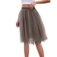 thumbnail image 4 of BRDFRL Women A-Line Tulle Skirt Tutu Knee Length Gray XL, 4 of 6
