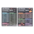 thumbnail image 2 of 2 Pcs Feuille de Triche pour Friteuse Tableau des Temps de Cuisson Guide de Référence Facile à Lire Accessoire pour Friteuse à Eau et Huile pour Cuisine, 2 of 8