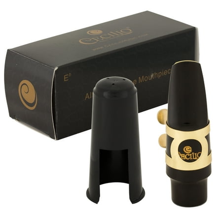 Cecilio 4C Alto Saxophone Mouthpiece with Gold Lacquered (Best Cheap Saxophone Brands)