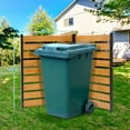 thumbnail image 6 of MOPHOTO Wood Fence Panels 38" W x 42" H Outdoor Fence Privacy Screen,Air Conditioner Fence Trash Can Fence Pool Equipment Enclosure Fence,Fence Panels for Outside with Metal Stakes,2 Panels, 6 of 7