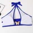 thumbnail image 4 of HAPIMO Women's 3Pc Bikini Sets Soild Color Sleeveless with Wrap Skirt Tropical Hawaii Swimsuit Trendy Bikini Summer Beach Blue L, 4 of 8
