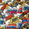SuperHero Bow Pow Gift Wrap Wrapping Paper Folded with Gift Tags