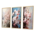 thumbnail image 3 of Designart "Pink Cherry Blossom love expression V" Floral & Botanical Framed Wall Art Set Of 3 - Pink Cherry Blossom Frame Gallery Wall Set For Home Decor, 3 of 7