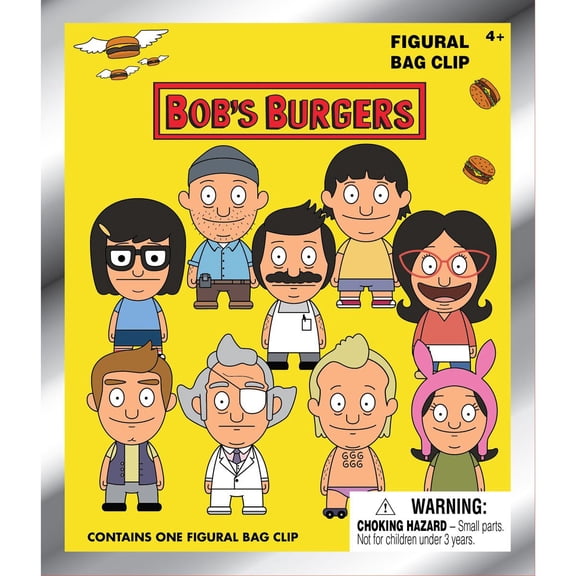3D Figural Bag Clip Bob's Burgers Series 1 Mystery Pack (1 RANDOM Figure)