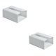 thumbnail image 4 of Wosthever Caja de pañuelos de baño montada en la pared Caja de almacenamiento de papel de cocina Organizador de servilletas de baño sin gris 2piezas, 4 of 6