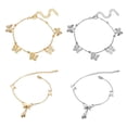 thumbnail image 4 of Summer Boho Beach Temperament Hollow Butterfly Double Chain Ankle And Tassel Bracelet, 4 of 7