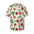thumbnail image 6 of Kdxio Men's Hawaiian Shirt for Men Short Sleeve Shirt Strawberry Summer Casual Holiday Beach Button Down T-Shirts, 6 of 7