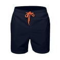 thumbnail image 2 of Abcnature Men's Athletic Shorts, Sports Gym Running Short Pants, Men's Quick Dry Beach Plain Three Quarter Loose Swim Shorts, Workout, Cargo Casual Hiking Shorts Navy L, 2 of 2