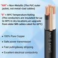 thumbnail image 4 of Cable XMK 6/3 NM-B con conexión a tierra, 75 pies, calibre 6, conductor 3, 4 of 7