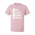 thumbnail image 2 of Wild Bobby, Eat Sleep Anime Repeat, Anime, Men Graphic Tee, Light Pink, XX-Large, 2 of 4