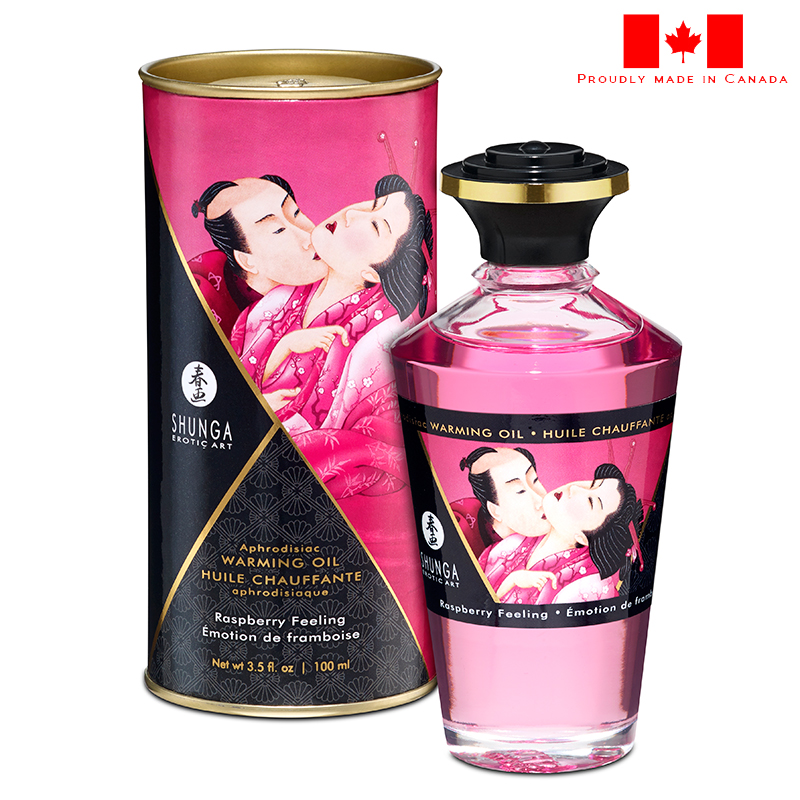 ComeNPlay Shunga Warming ComeNPlay Massage Oil 100 ml Raspberry Warming