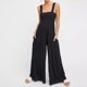 thumbnail image 1 of Monos Sin Mangas Mamelucos de pierna ancha para mujer Monos sin mangas plisados ​​de moda casual (Negro L) Cgtredaw Para estrenar, 1 of 1