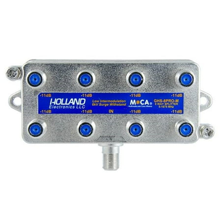 GHS-8PRO-M CATV MoCA Rated 8-Way Splitter - Holland Electronics - NEW 5-1675