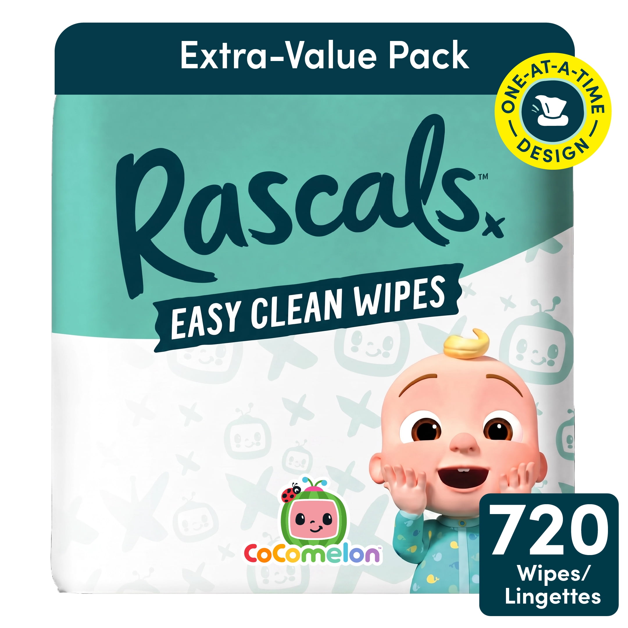 Lingettes Easy Clean Rascals, 720 unités