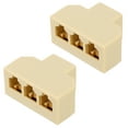 ITSELFER 2PCS RJ11 Socket Splitter Telephone Wall Separator Replacement