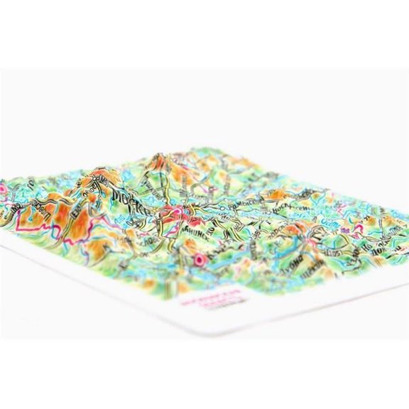 TestPlay 3521 Moscow Region Raised Relief Map, Rubberized Foam Backing Plus Magnet - Souvenir Size