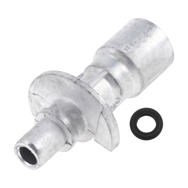 Conector de entrada del enfriador de aceite Unique Bargains 1 Pc para Land Rover Range Rover 2010-2022 LR4 2010-2016 Tubería de bomba de agua del motor No.LR011997 Tono plateado Metal