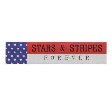 7" Patriotic “Stars & Stripes Forever" Tabletop Décor