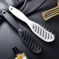 thumbnail image 2 of black  Pro Hair Salon Anti-static Heat Curved Vent Comb Rows Tine Brushes Hair Scalp Massage Combs Hairdressing Tools, 2 of 5