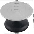 thumbnail image 2 of Plato giratorio de cerámica de 18 cm de diámetro - Placa giratoria para esculpir arcilla de alta resistencia - Todo metal - Plato giratorio con rodamientos de bolas, 2 of 5