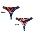 thumbnail image 3 of Fotbe Red And Blue Lightning Tanga Sin Costuras para Mujer con Estampado – Panties Invisibles, Transpirables y Cómodos para Uso Diario-Small, 3 of 6