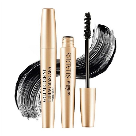 mCaffeine Shades Volume Define Mascara Tubing / Volumise et Boucle les Cils / Tenue 12 H+ / Formule Tubing Manteaux Cils Individuels / / Mascara Noir - 5 ml