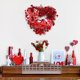 thumbnail image 5 of Decoración del hogar, decoración de la habitación, decoración de la pared Corona de San Valentín de 15 pulgadas con lazo y corazón para puerta de entrada, decoración del día de San Valentín, suministr, 5 of 7