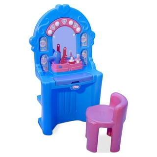 Hape Petite Pink Vanity Toy Wooden Beauty Counter w/ Mirror and