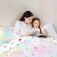thumbnail image 4 of Manfei Dreamy Watercolor Stars Twin Comforter Sets,Kawaii Cartoon Theme Bedding Set,Multicolor,Polkadot Reversible,2-Piece,1 Comforter and 1 Pillowcase, 4 of 7