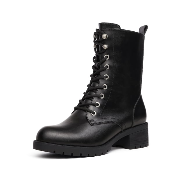 Botas DREAM PAIRS DMB214 negras de combate con cordones hasta media caña