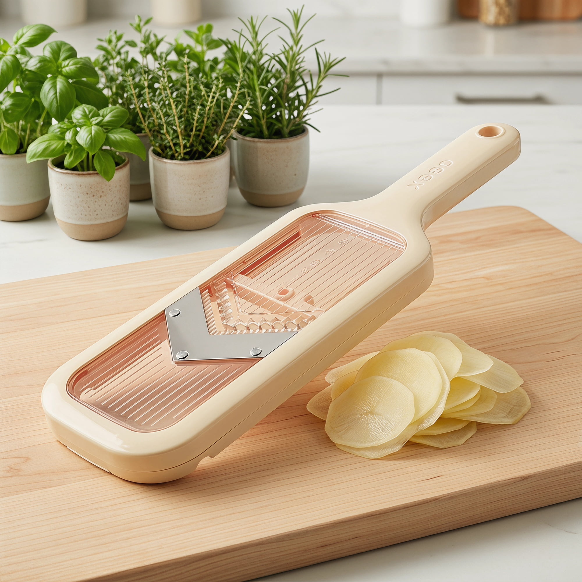 Unique Bargains Versatile 3-in-1 Vegetable Slicer and Chopper for Home White A 13.2"x4.3"