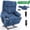 Blue, variant on GAKMCIL Large Dual Motor Infinite Position Power Lift Chenille Recliner Chair with Heating and 3 Massage 8 vibrating nodes(back,lumbar,thighs,legs), 3 Timing function, Steel Cup Holders, Gift (Beige)