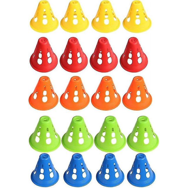 20 piezas de conos de patinaje en miniatura, conos de tráfico de plástico, conos de entrenamiento deportivo, conos marcadores de agilidad para fútbol, patinaje y fútbol