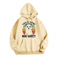 thumbnail image 1 of Sudadera con capucha divertida de Halloween para hombres y mujeres, sudadera con gráfico de fantasmas, esta es una sábana Boo, roja, suéter unisex, 1 of 3