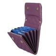 thumbnail image 4 of Adhesive Card Slots Holder Phone Pocket for Phone Case, PU Leather Wallet Sticker ID/Credit Card Holder with Magnetic Buttons for Phone Sleeve - Deep Purple, 4 of 6