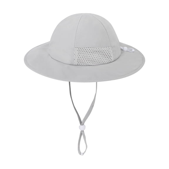 Baby Sun Hat UPF 50+ Wide Brim Adjustable Sun Protection Hat for Toddler Child Girls Boys,Gray/12-24 Months