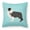 Blue, variant on Carolines Treasures BB3723PW1818 Black Border Collie Checkerboard Blue Fabric Decorative Pillow