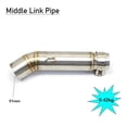 thumbnail image 3 of Exhaust Full System Modified Middle Link Pipe Motorcycle Stainless Steel Connecting Tube Slip On For CB600 CB600F, 3 of 7