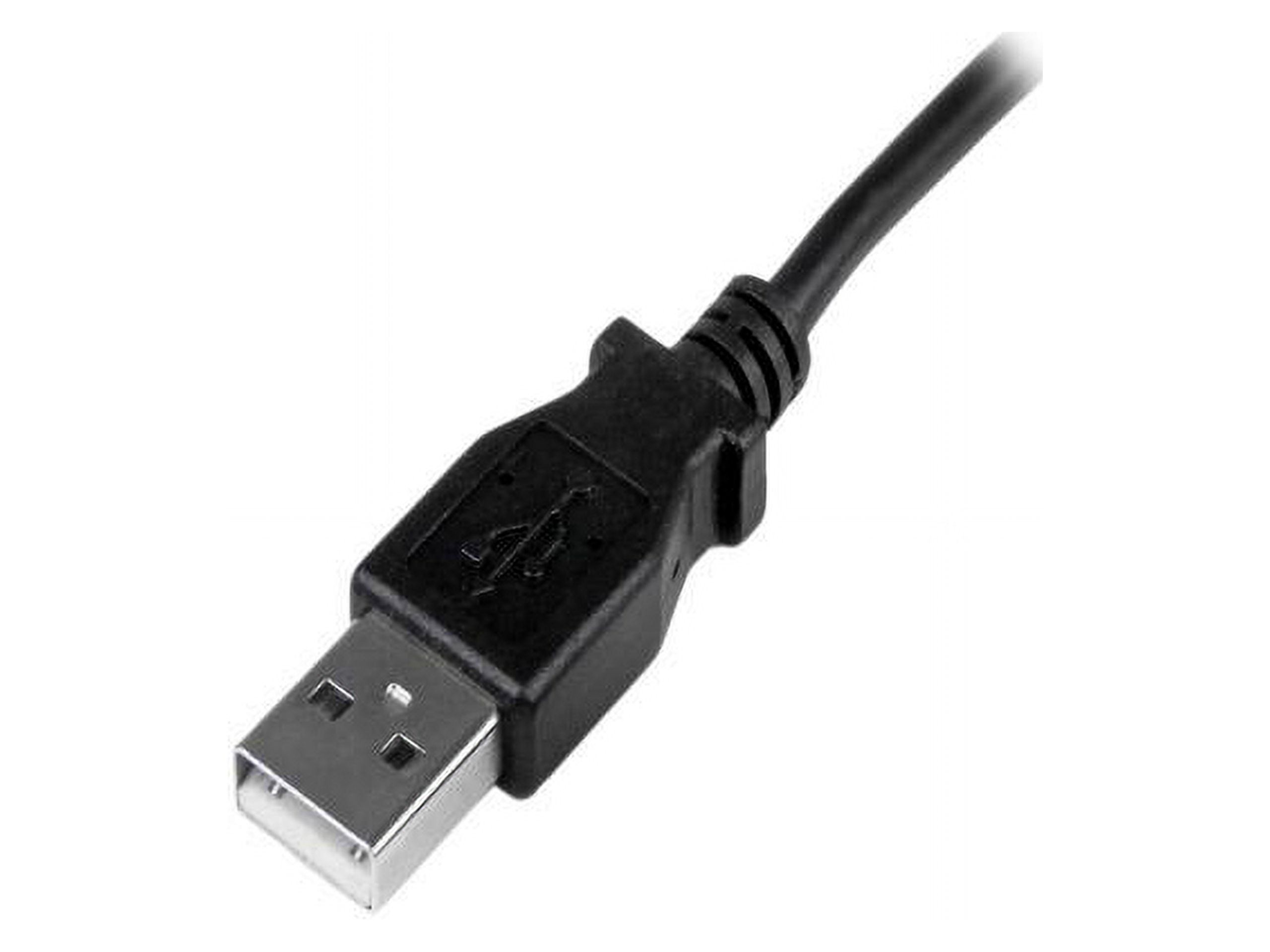 StarTech USBAMB1MU 1m Mini USB Cable Cord - A to Up Angle Mini B - Black - image 3 of 6