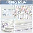 thumbnail image 5 of Floral Leaves Curtain for Kitchen Bathroom Watercolour Pink Flower Rod Pocket Window Tier Curtains Valance Set 4 Pcs Plant Printed Valances 27W x 36L*2 Curtains 27W x 36L*2, 5 of 6